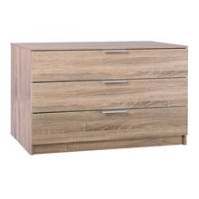 Drawer Συρταριέρα Με 3 Συρτάρια, Απόχρωση Sonoma Ε760,2  Συρταριέρες Κρεβατοκάμαρας