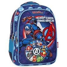 Τσάντα Πλάτης Must 32x18x43cm 3 Θήκες Avengers Captain America  Σχολικές Τσάντες