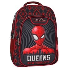 Τσάντα Πλάτης Must 32x18x43cm 3 Θήκες Spiderman Queens New York City  Σχολικές Τσάντες