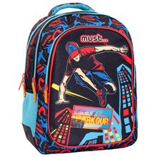 Τσάντα Πλάτης Must Energy 33x16x45cm 3Θήκες Extreme Parkour  Σχολικές Τσάντες