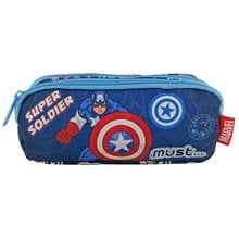 Κασετίνα Βαρελάκι Must 2 Φερμουάρ 21x6x9cm Avengers Captain America Super Soldier  Κασετίνες Άδειες