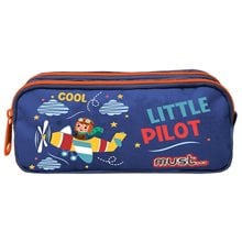 Κασετίνα Βαρελάκι Must 2 Φερμουάρ 21x6x9cm Little Pilot  Κασετίνες Άδειες