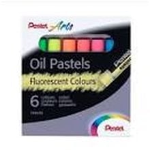 Λαδοπαστέλ Pentel 6 χρωμάτων Fluo PHNF-6  Λαδοπαστέλ