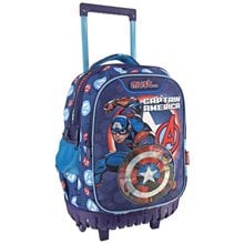 Τσάντα Τρόλλευ Must 34x20x44cm 3 Θήκες Avengers Captain America  Σχολικές Τσάντες