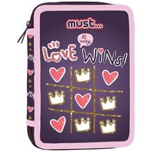 Κασετίνα Must Διπλή Γεμάτη 15χ5χ21cm Love Wins 000585096  Κασετίνες Γεμάτες
