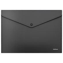 Φάκελος Κουμπί ErichKrause A4 Fizzy Classic Opaque Black 59135  Θήκες - Ζελατίνες