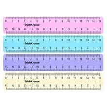 Χάρακας ErichKrause 15cm σε Θήκη 4τμχ Pastel Colors 49558  Χάρακες