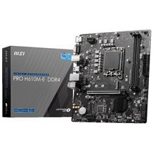 MSI MB PRO H610M-E DDR4, SOCKET INTEL LGA1700 14th/13th/12th GEN, CS INTEL H610, 2 DIMM SOCKETS DDR4, D-SUB/HDMI, PCI-E GEN 3.0, GIGABIT LAN, MICRO-ATX, 3YW.  Μητρικές κάρτες