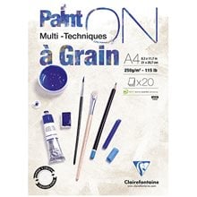 Μπλοκ Clairefontaine Mix Media PaintOn Grain 20φ Α4  Μπλοκ - Χαρτιά Ζωγραφικής & Σχεδίου