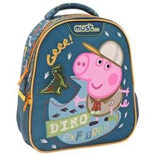 Τσάντα Πλάτης Νηπίου Must 27χ10χ31cm 2 Θήκες George Pig Dino Explorer  Τσάντες Νηπιαγωγείου