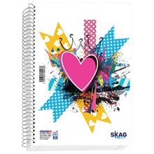 Τετράδιο Σπιράλ Skag University Fun Κορίτσι 17x25 80γρ. 4θεμ.120φ.  Τετράδια Σπιράλ