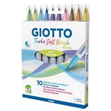 Μαρκαδόρος Πινέλο Giotto Turbo Soft Brush PASTEL 10τμχ.  Μαρκάδοροι Ψιλής Γραφής