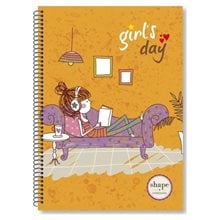 Τετράδιο Σπιράλ 17x25 Shape Girls 3Θεμ.90φ.  Τετράδια Σπιράλ