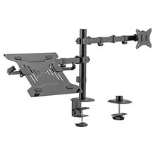 GEMBIRD ADJUSTABLE DESK MOUNT WITH MONITOR ARM AND NOTEBOOK TRAY  Βάσεις - Coolers