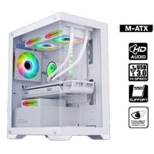 ARMAGGEDDON GAMING PC CASE MATX AQUARON WHITE  Κουτιά Desktop