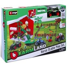 Bburago Farmland Horse Stable with 1 Tractor  Οχήματα Διαφόρων Τύπων