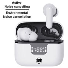 LAMTECH BT5.3 EARBUDS ANC & 4MIC ENC WITH LED CHARGING CASE WHITE  Bluetooth