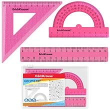 Γεωμετρικό Σετ ErichKrause Standard 15cm Pink 55537  Ειδικά Γεωμετρικά