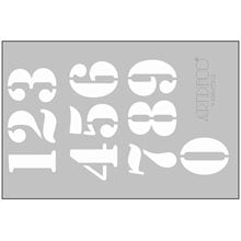 Stencil Artdeco A4 21x29,7cm Numbers 212  Stencils