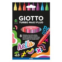 Μαρκαδόρος Giotto Turbo maxi fluo neon 8τεμ  Μαρκάδοροι Ψιλής Γραφής