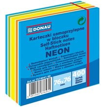 Κύβος Αυτοκόλητος Donau Neon Μπλε 76x76mm 6χρωμ. 400φ.7574041-99  Post It - Χαρτάκια