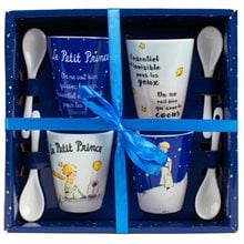 Enesco Σετ 4 Κούπες με Κουταλάκια Le Petit Prince Nuit Et Planete  Κούπες