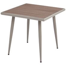 SERRANO Τραπέζι Κήπου-Βεράντας Μέταλλο Βαφή Sand Beige, Polywood Καρυδί Ε6890,1  Τραπέζια - Τραπεζάκια - Σκαμπώ