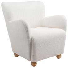 Aroma Πολυθρόνα - Μπερζέρα, Teddy Ύφασμα Άσπρο Ε7123,1  Πολυθρόνες