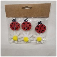 Αυτ/τά Πάνινα Πασχαλίτσα-Μαργαρίτα 4cm 6τεμ.  Υλικά Κατασκευών & DIY
