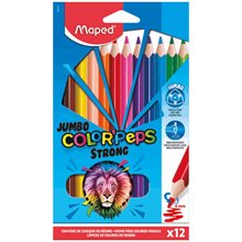 Ξυλομπογιές Maped Color Peps Strong Jumbo 12τμχ 863312  Ξυλομπογιές