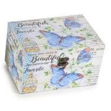 Ξύλινο Κουτί με Μεταλλικό Κούμπωμα 16 x11,5 x9εκ. Butterflies  Ξύλινα Κουτιά