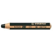 Κραγιόν Stabilo Woody 880/750 Mαύρο  Ξυλομπογιές