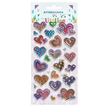 Αυτοκολλητα Πολυχρωμεs Kαρδιες 10χ22  sticker - Albums