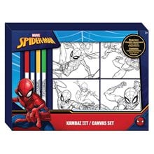 Καμβάς Σετ 4τμχ με 4 Μαρκαδόρους Spiderman  Τελάρα και καμβάδες ζωγραφικής