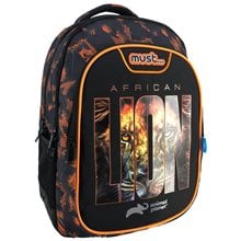 Τσάντα Πλάτης Must 32x18x43cm 3 Θήκες Animal Planet African Lion  Σχολικές Τσάντες