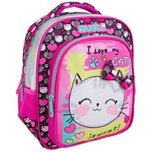 Τσάντα Πλάτης Νηπίου Must 27x10x31 2 Θήκες Cute Cat  Τσάντες Νηπιαγωγείου