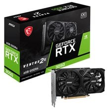 MSI VGA PCI-E NVIDIA GF RTX 3050 VENTUS 2X 6G OC, 6GB/96BIT, GDDR6, 2xHDMI/1xDISPLAY PORT, DUAL FAN, 2 SLOT FANSINK, 3YW.  Κάρτες Γραφικών