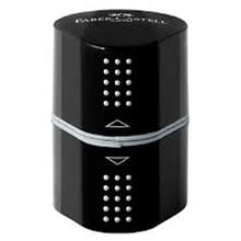 Ξύστρα Faber Castel Τριπλή Πλαστική Grip Mαύρη 283899  Ξύστρες
