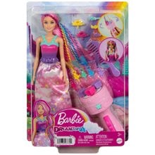 BARBIE ΠΡΙΓΚΙΠΙΣΣΑ ΟΝΕΙΡΙΚΑ ΜΑΛΛΙΑ ΜΕ ΕΡΓΑΛΕΙΟ ΓΙΑ ΠΛΕΞΙΔΕΣ-JCW55  Barbie