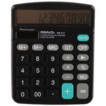 Αριθμομηχανή Osalo OS-837 148x120x40mm 12ψηφίων Μαύρη  Αριθμομηχανές