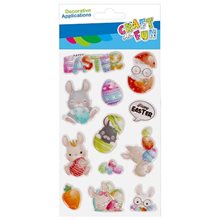 Πασχαλινά Stickers Puffy λαγοί 12τεμ  Stickers