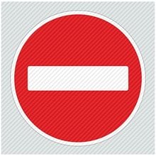 Πινακίδα Σήμανσης Infosign PVC 5cm Απαγορεύεται 4τμχ  Σήμανση - Επιγραφές