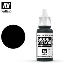 Model color acrylic paint -Vallejo 17ml - Black 70950  Διακοσμητικά μακέτας