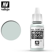 Model color acrylic paint -Vallejo 17ml - Silver 70997  Διακοσμητικά μακέτας