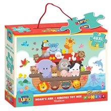 Puzzle Δαπέδου 48τμχ. 90χ60εκ. Κιβωτός του Νώε  Παζλ Παιδικά