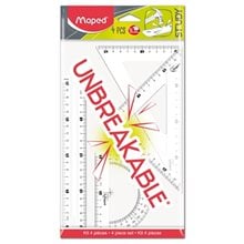 Γεωμετρικό Σετ Maped 20cm σετ 4τμχ. Αθραυστος Διαφανής 981872  Χάρακες