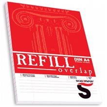 Μπλοκ Overlap Ορθία Κρίκ Α4 80 Φ Ριγέ  Σημειωματάρια