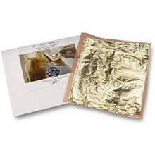 100 Φύλλα Χρυσού Imitation 16x16cm (Μπρουτζίνα)  Υλικά Χειροτεχνίας