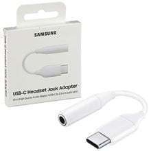 SAMSUNG HEADPHONE ADAPTER TYPE-C TO 3,5MM WHITE  Φορτιστές - Καλώδια