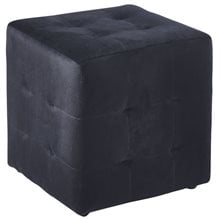 CONY Σκαμπό Βοηθητικό, Ύφασμα Velure Μαύρο Ε7046,11  Σκαμπό